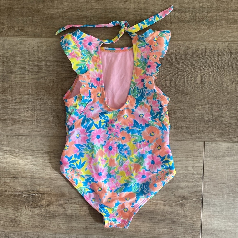 Cat & Jack floral swimsuit - Picture 2 of 3